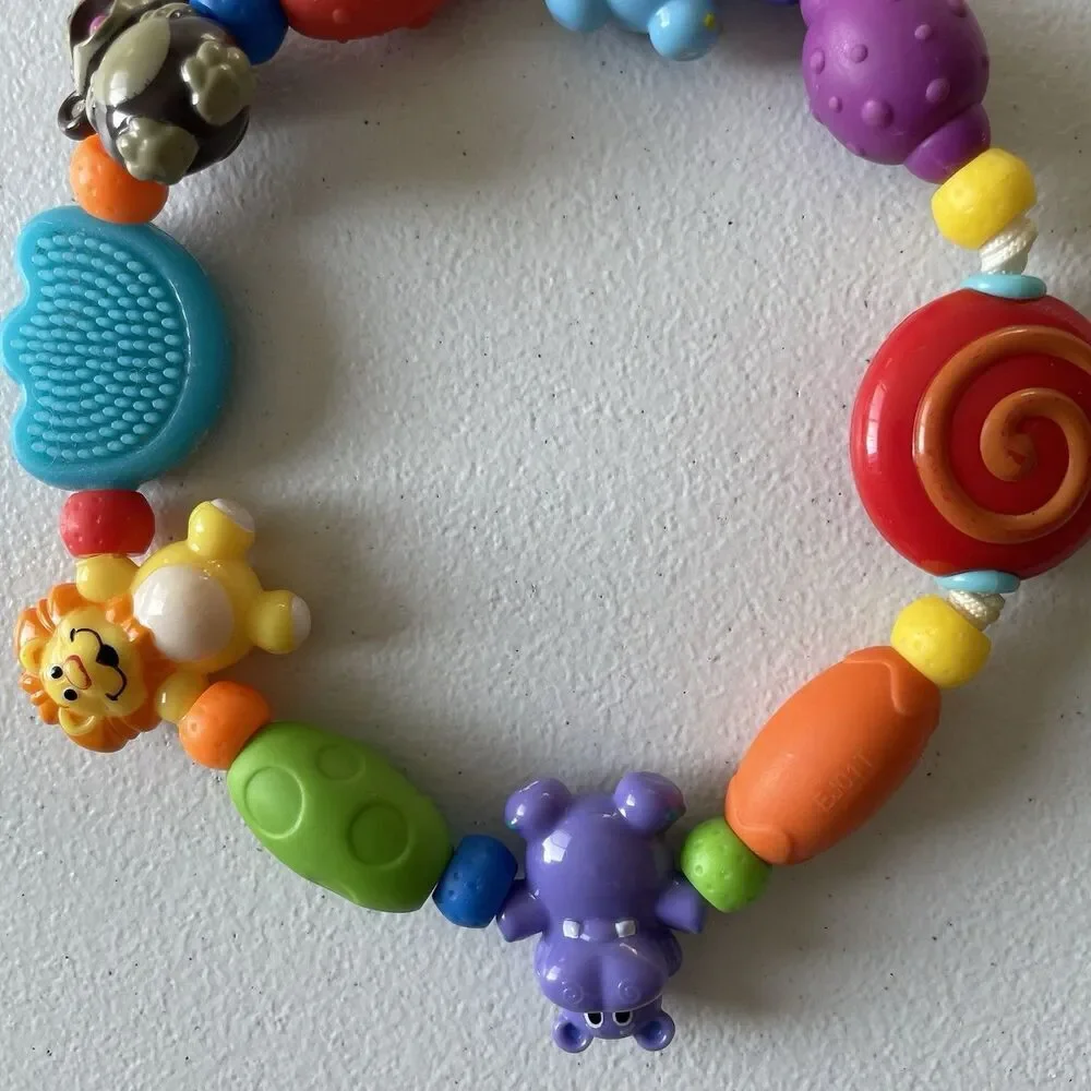 Nuby Safari Friends Soothing Teether Ring Infant Baby Toy Animals Colorful